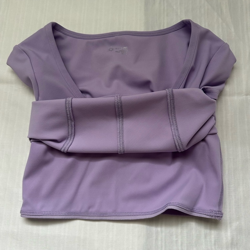 purple aerie crop top - Picture 3 of 4